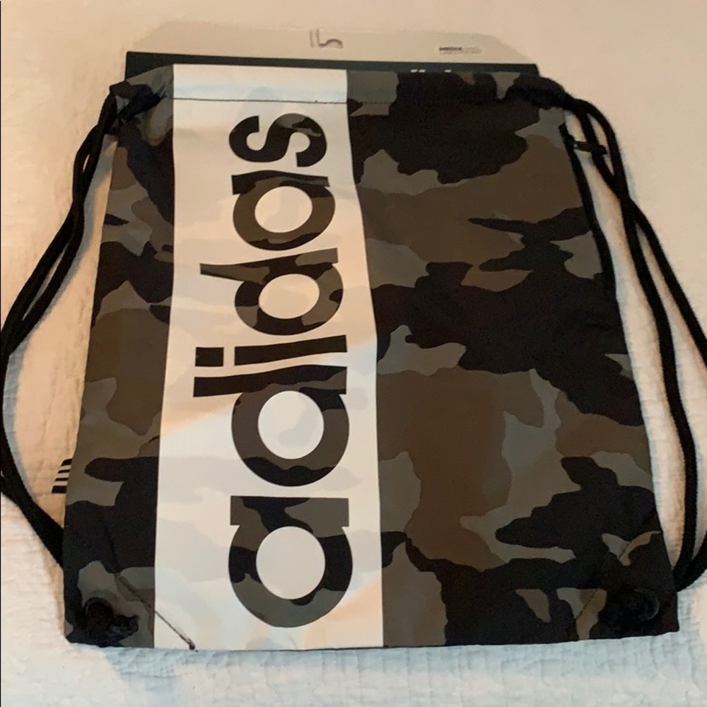 Brand New Adidas camo drawstring bag